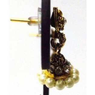 Golden Oxidized Earrings Jhumka Jhumki Ethnic Imitation Jewelry Drop Dangle EA75